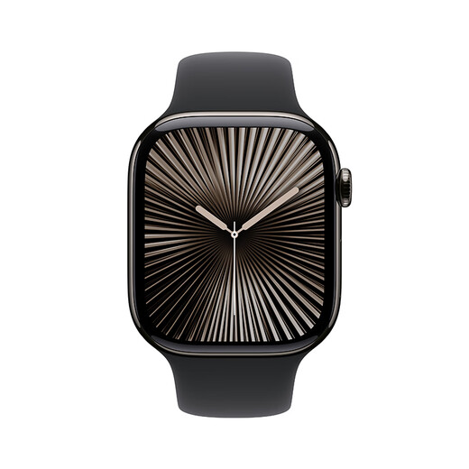 Apple/苹果 Watch Series 10 智能手表GPS+蜂窝款46毫米石板色钛金属表壳黑色运动型表带S/M MWYU3CH/B