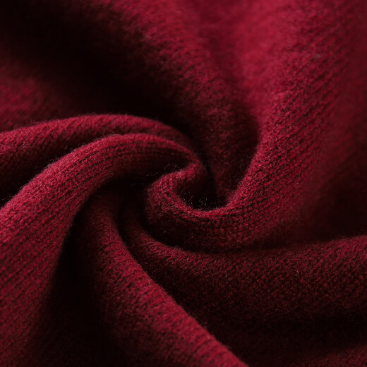 Antonio 100% sheep wool Chinese New Year red series men's lapel Polo sweater cardigan base sweater spring and autumn