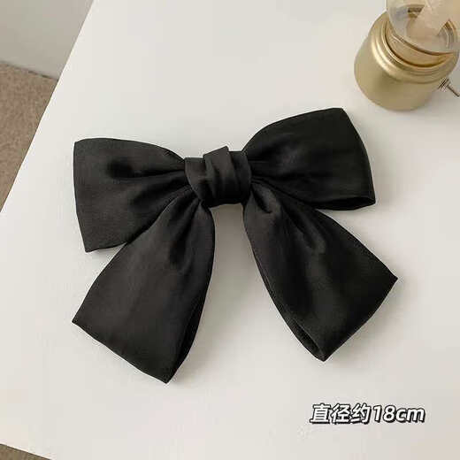 Dai Yan Bogen Haarnadel Populärstil großer Prinzessin Haarnadel auf der Rückseite des Kopfes im Kopf im Kopf-Seiden-Seide Satin Bogenkopfschmuck großer Haarnadel [zufällige Farbe]