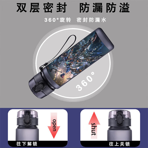 
Mobile Suit Gundam Water Cup Boy Primary School Student Children Aquarius Summer Plastic Boy Drinking Cup 560ml Plastic Cup KK3271 Gundam