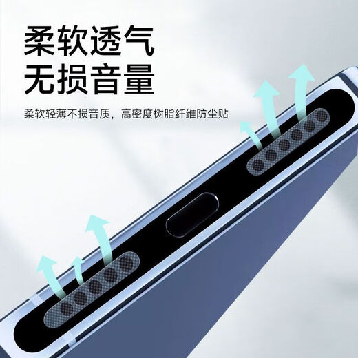 Mu Nian is suitable for iqoo Neo10Pro mobile phone dust-proof net integrated fiber cloth neo10 speaker hole data charging port dust-proof plug neo9spro anti-dust sticker soft film integrated anti-card slot 5 pieces black all-in-one free tool 4 pieces