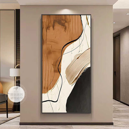 Huaixue Modern Imine Entrée Peinture décorative Résumé Salon Room Entrée Porte opposée Porte suspendue Peinture Luxur Luxury Corridor Murridor E1396 SURAN ART B 80 * 160 (RECOMMANDE 1,0-2 MELLE MUR) TEXTRE CHIE