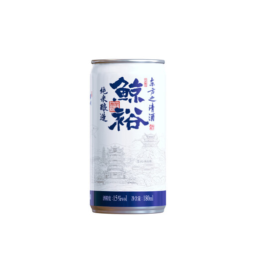鲸裕 WHALE RICH鲸裕清酒6罐装180ml纯米酿造国产清酒罐装过节送礼宴会口粮微醺 6罐装