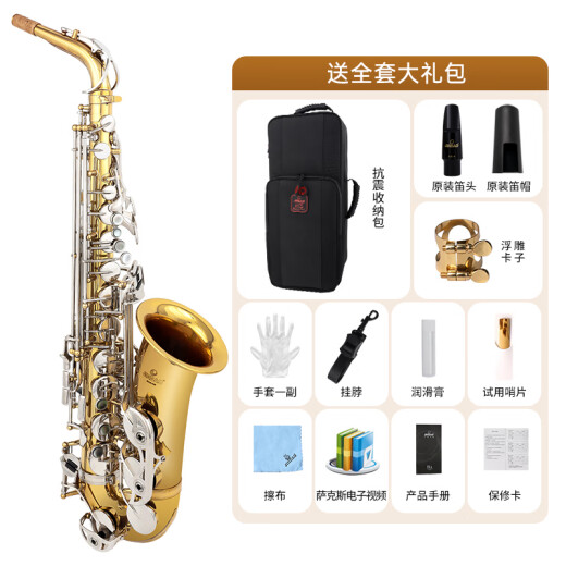 津宝萨克斯乐器JBAS-650降E中音带#F键专业演奏初学考级吹奏乐团管乐