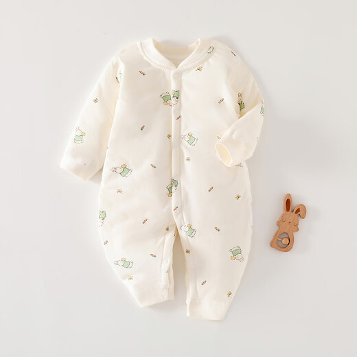 
Seven-picked daisy 40g cotton onesie baby onesie in autumn and winter boneless clothes thin cotton medium-thick climbing clothes one-piece warm outing clothes X6624 rice-bottomed bear strawberry 40g one-piece cotton jacket size 73 (14-16Jin [Jin equals 0.5 kg] suitable)