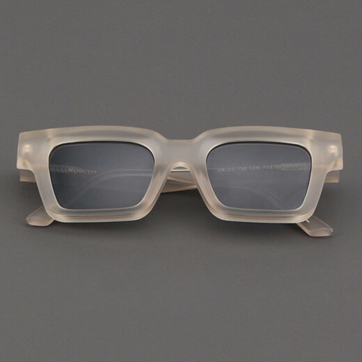 MOSCOT LEMTOSH太阳镜女款 复古磨砂透明黄色粗厚框眼镜 欧美板材方形偏光墨镜男 磨砂透明黄色框+偏光灰色镜片