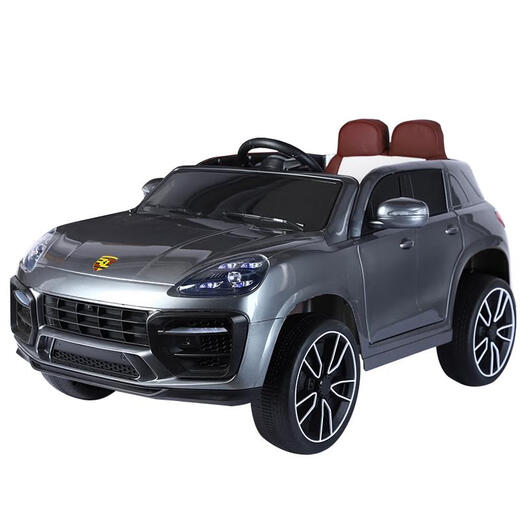 WORK BABY anti-Porsche children's electric car four-wheeled toy car for adults and children, baby girl with remote control electric car, painted black four-wheel drive + large battery + remote control leather seat, electric drive