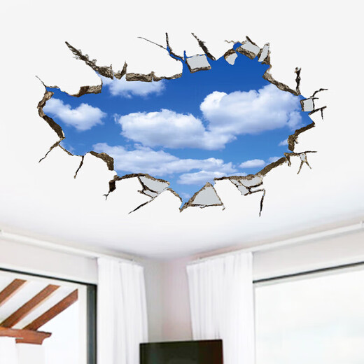 Jingeyu Cosmic Starry Sky Ceiling Sticker Planet Universe Space 3D Three-dimensional Wall Sticker Living Room Ceiling Wall Bedroom Creation Moon Night Starry Sky 9227 Big