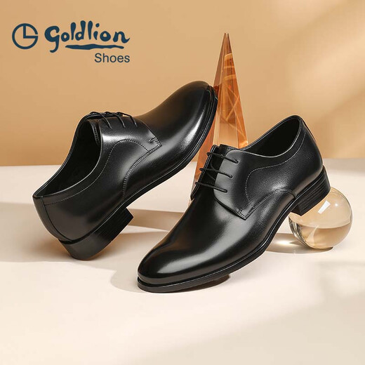 Zapatos Goldlion para hombres 25 zapatos de cuero para hombres nuevos zapatos de boda suaves y cómodos G521510044aab negro 41