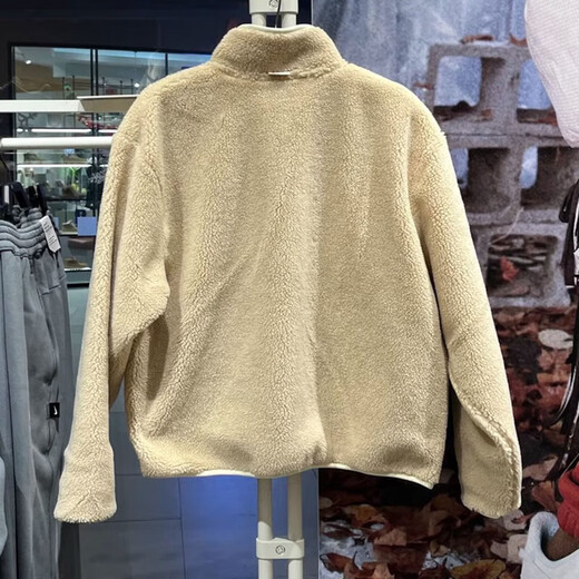 Nike (NIKE) jacket men's clothing 2025 Spring CNY Dragon Year limited new three-hook imitation lamb standing collar sports casual clothing FZ6194-126 milk tea color M