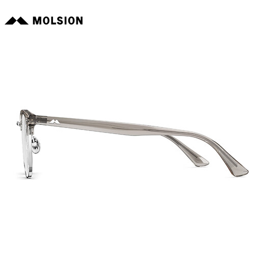 MOLSION陌森近视眼镜眉架眼镜TR眼镜架可配度数防蓝光MJ6193 B12银色|上眉透茶灰 单镜框
