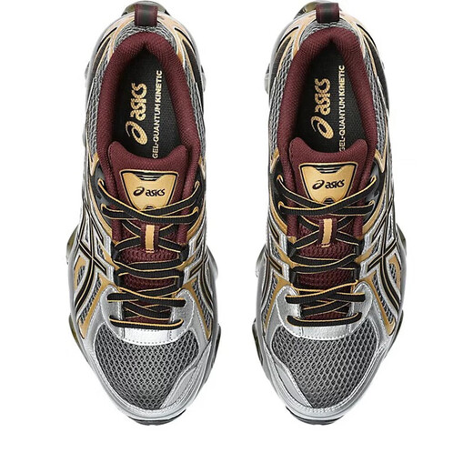 亚瑟士（asics）GEL-QUANTUM KINETIC 复古减震耐磨男士运动休闲鞋跑步鞋 碳灰/金1203A270-021 40.5 标准40.5/US7.5
