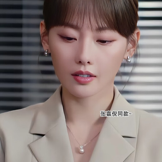 Fat Donglai's same style pearl pendant S925 silver single necklace for women 2025 new light luxury niche high-end lock Pearl white necklace/piece (about 48cm) whole body silver