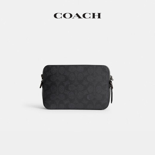 COACH gift new men's classic logo CHARTER No. 19 crossbody bag men's bag shoulder bag handbag charcoal black