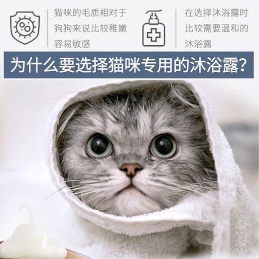Boramelu cat shower gel for cat special shower gel for cats taking a bath to remove stains and lasting shampoo white hair cat black chin Cat shower gel 500ml