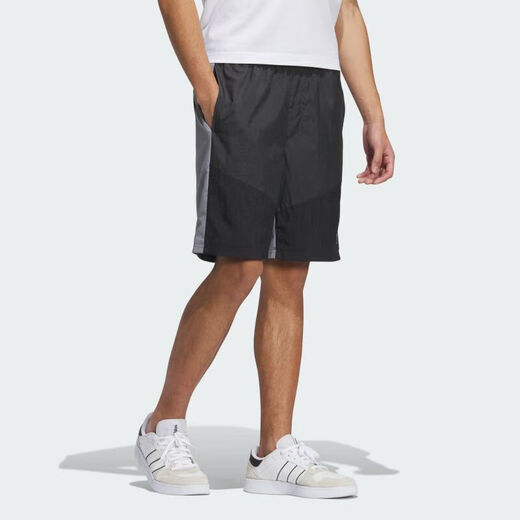 ADIDASNeo短裤男裤夏季新款户外健身训练五分裤休闲透气沙滩裤跑步短裤 碳黑IP3883 M