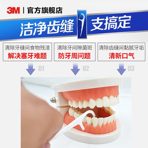 3M牙线棒家庭装细滑牙线（150支装）个人牙齿牙缝护理清洁cbg 600支 4盒 装【强韧细滑】