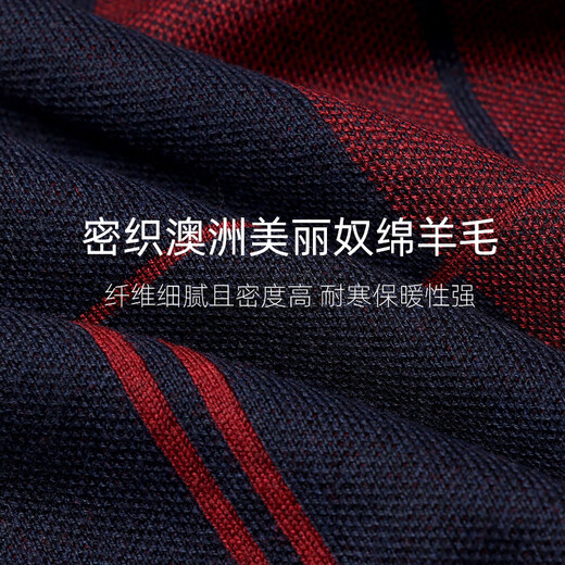 瓦罗澜冬季保暖围脖中国红红围巾男士红色围巾加厚保暖防寒本命年送男友 WA-6169-青红