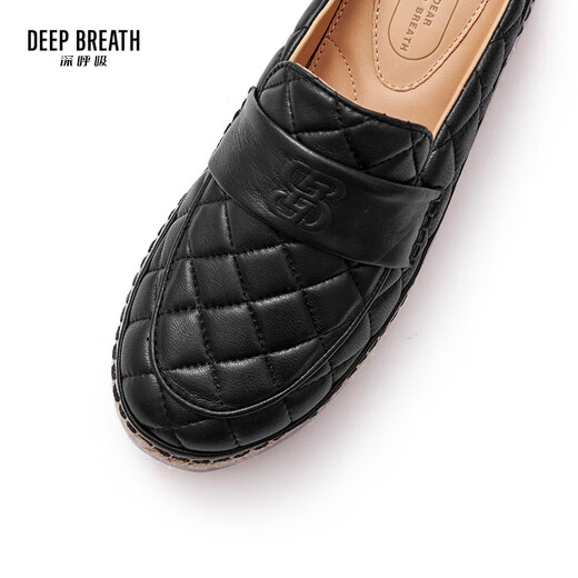 DEEP BREATH Deep Breath Women's Shoes Casual Commuter Versatile Muller Slippers Fisherman's Shoes Women's AX11154 Black 36
