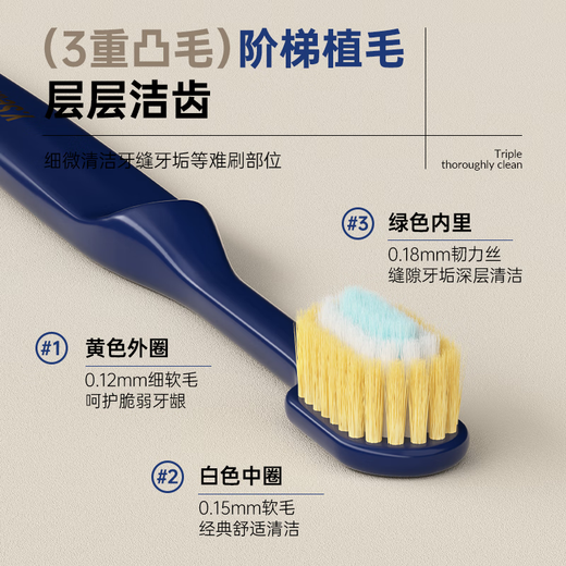 Yin Yan Forest toothbrush soft hair wide head for men and women, special adults with big head without damage gums independent packaging 5 home packs