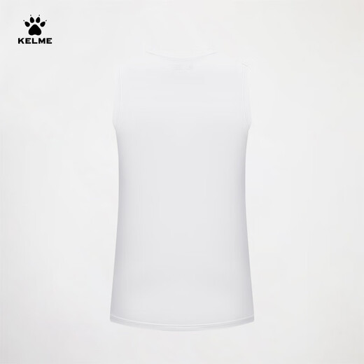 卡尔美（KELME）跑步背心男2025夏季新款马拉松训练速干衣足球健身无袖T恤 光亮白 L