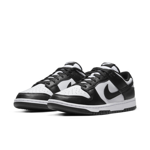 Nike (NIKE) official DUNK LOW men's sneakers retro sling shoes low top panda color matching DD1391 100 white/black/white 42.5