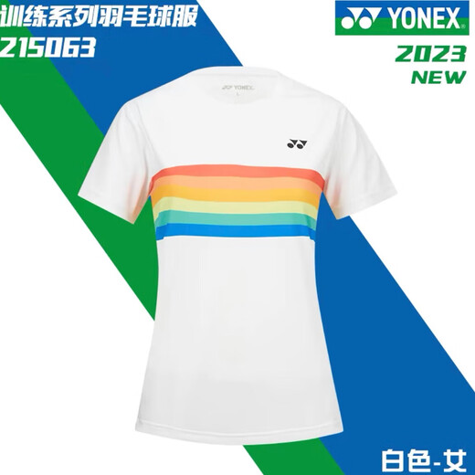 赛事威2024新款yy羽毛球服王小羽彩虹短袖女上衣吸汗速干运动比赛训练服 7029黑色男款上衣 2XL
