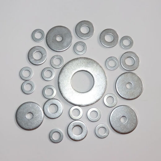 XMSJ Custovisé épaissis et élargi Galvanisé Pointe plate Renque de fer à fer de fer Circulaire Plavage plat M3456 6 * 18 * 29jin [Jin est égal à 0,5 kg] environ 1278