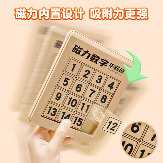 Haofanjie Digital Huarong Road Sliding Puzzle Versión magnética Tres Reinos Matemáticas Matemáticas Bloques de construcción Juguetes Educativos para niños Luban Lock [Versión magnética] Huarong Road de sexto orden Huarong Road
