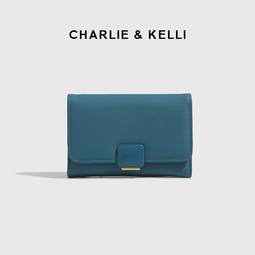 CHARLIE&KELLI CK brand bag for women 2026 new style simple and versatile folding card bag compact wallet birthday gift for women black Beijing warehouse delivery gift bag packaging
