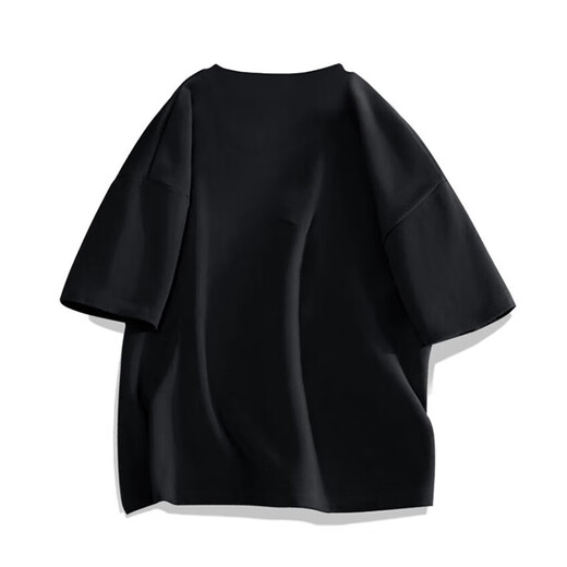 NASA GISS OFFICIEL MARQUE TRENCY T-shirt Joint Men's Men's Summer Loose Casual Round Round Primp Primp à cinq points Sleeve courte Black L