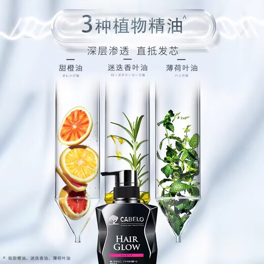Cabino, importiert aus Japan, Herren-Anti-Haar-Verlust Shampoo 350 ml + 340 ml plus Dosierung, um den Haarausfall zu verringern