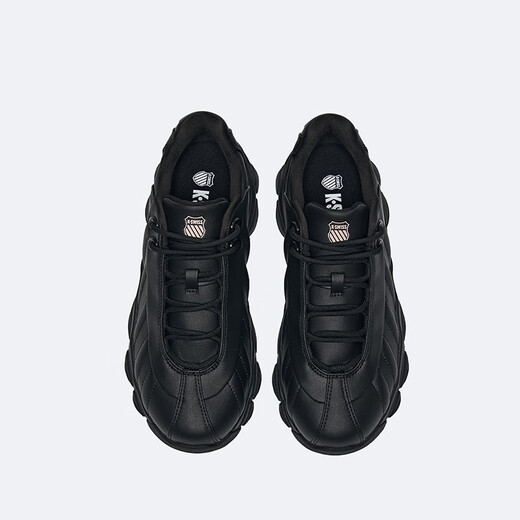 Kswiss [ST329] Zapatos casuales para hombres y mujeres 25 String Fashion Fashion and All-Match Pare Sports Shops 9276 055 Pure Black/Rose Pink 38