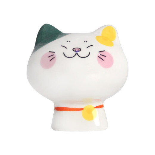 伊恩贝猫咪摆件可爱陶瓷大头卡通礼品桌面装饰猫车载小摆件儿童生日礼物 【G】款大头小猫