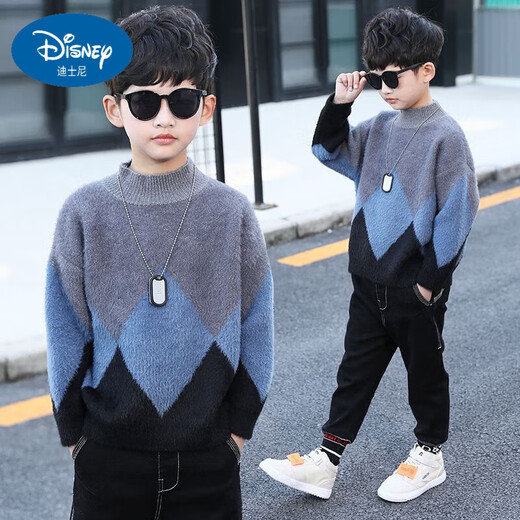 Disney Cardigan Boy Pullover Kinderpullover Boy Pullover New Style Medium und Large Boy Boy plus Velvet verdickt 6 Blau (kein Fleece) 110
