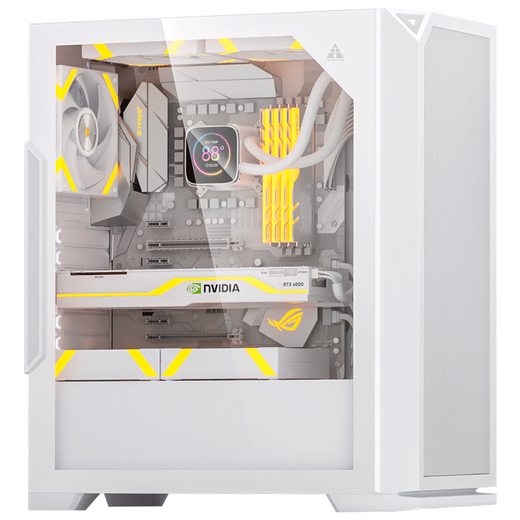 Golden Field FM01 Snow Mounted Iron Mesh Hole High Flow Cooling Wide Body Desktop-Computer-Hauptgehäuse unterstützt großes ATX-Motherboard/8 Lüfterpositionen/240 Kühlkörper