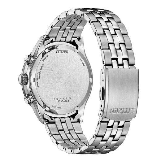 CITIZEN watch men's Japanese and Korean watch light kinetic energy day display three-eye timing steel belt business New Year gift AT2570-56L