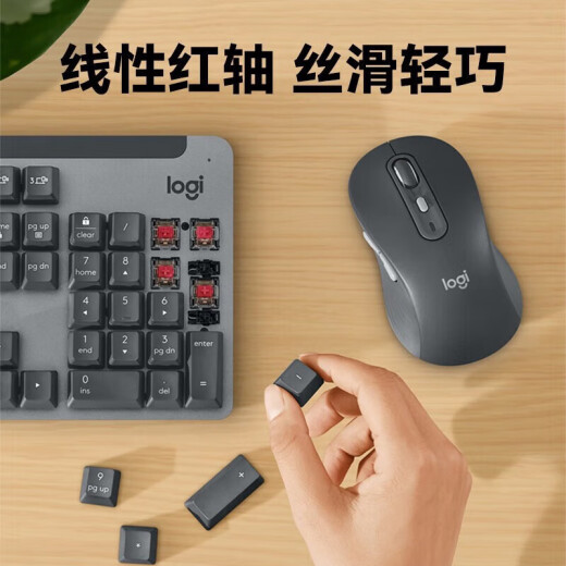罗技（Logitech）K865无线机械键盘 蓝牙键盘红轴键盘（K845升级款）办公游戏电竞键盘双模ipad键盘Mac 全尺寸104键 K865石墨黑