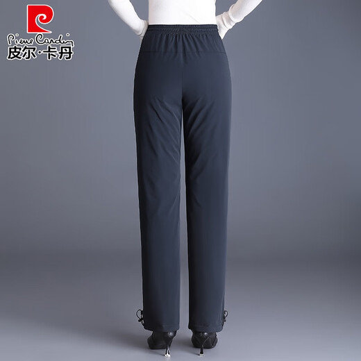 Pierre Cardin 2025 New Down Pants Women's Winter Outer Wear - 40 Degrees Celsius Goose Down Middle-aged and Elderly High Waist Large Cotton Northeast Mom Black Elastic Removable Style S Weight 85~100Jin Jin equals 0.5kg Fill power 850+