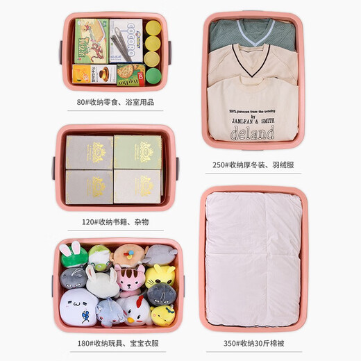 Chenzhi Shangpin Storage Box Extra Large Household Products Plastic Box Wholesale Storage Box Clothes Storage Box Dormitory Thickened Organizing Box Mint Green 80# (Length 47* Width 34* Height 27.5cm)