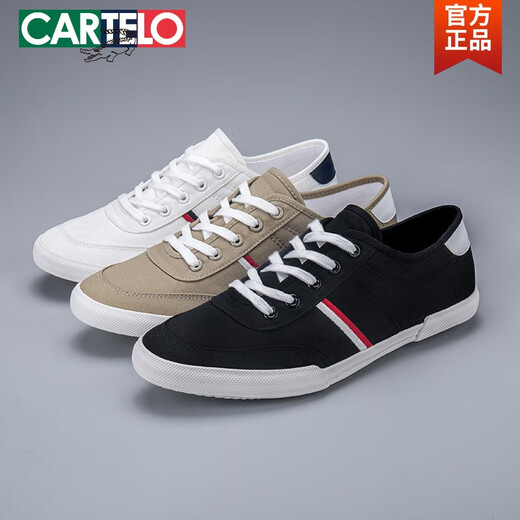 Cartelo Tolevas Chaussures Chaussures pour hommes Chaussures pour hommes polyvalentes pour hommes Solide Soft Sole's Casual Board Chaussures Chaussures blanches Chaussures Men 9272 Blanc 39