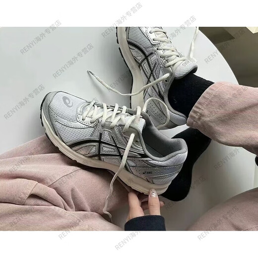 亚瑟士（asics）Jogs秋冬百搭绿色男跑步鞋休闲复古鞋运动鞋女鞋官方旗舰正品 1201A967-100【银白色】 37