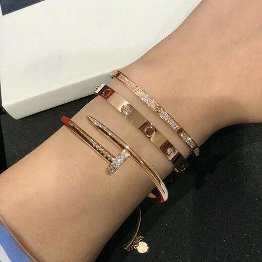 Green gold bracelet for women, rose gold, narrow version, gypsophila, gold, wide version, diamonds, classic water shell customization, please contact customer service for details.
