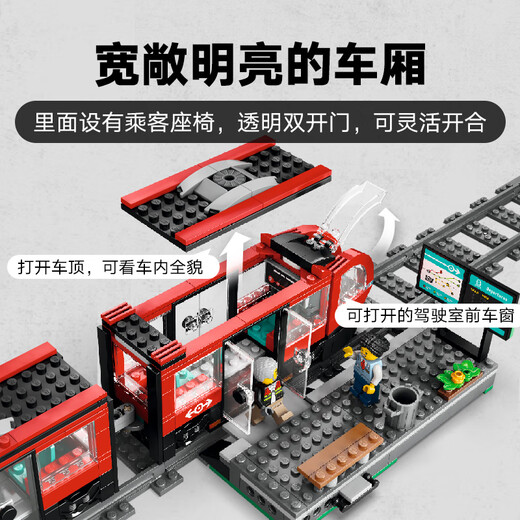 LEGO (LEGO) Building Block Assembly City Serie 60423 Urban Tram Jungen und Kinder Spielzeug Geburtstagsgeschenke