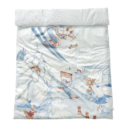 Betis baby quilt pure cotton for all seasons, kindergarten blanket, children's autumn and winter quilt, baby's special constant temperature bean quilt, winter dream promise twill cotton, medium thick liner 100x120cm