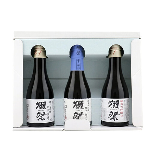 獭祭Dassai 小酒版清酒 180ml*3瓶 纯米大吟酿 日本进口 送礼礼盒装