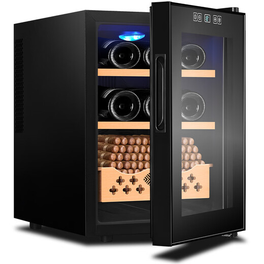 Kelong Kelong 52C cigar cabinet temperature control and moisturizing, energy saving, silent cedar wood electronic cabinet, small refrigerated household red wine cabinet 33C cigar and red wine style, temperature control and moisturizing