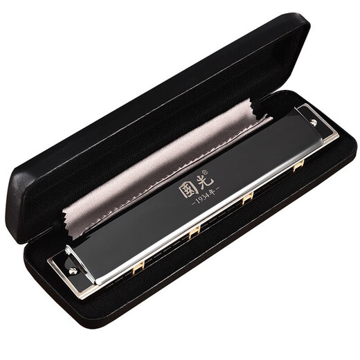 Гугуангский высококлассный немецкий импортный гонг C Tune Harmonica для высококлассных студентов для начинающих для взрослых, чтобы играть в подарки 24 лунки [высокий уровень дворца] Black Accent C Tune