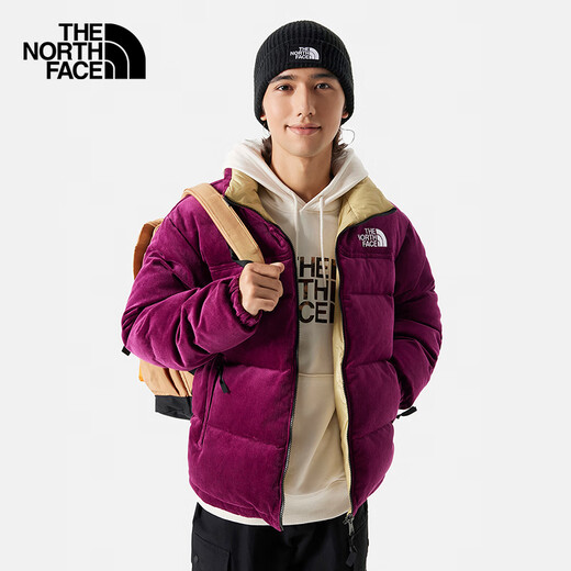The North Face北面羽绒服男1992Nuptse潮牌双面穿羽绒外套831I LI6/红色 M