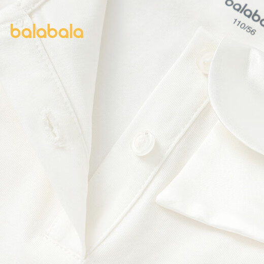 Balabala children's clothing girls T-shirt long sleeve inner autumn wear sweet print original white 10101-201324100010 110cm